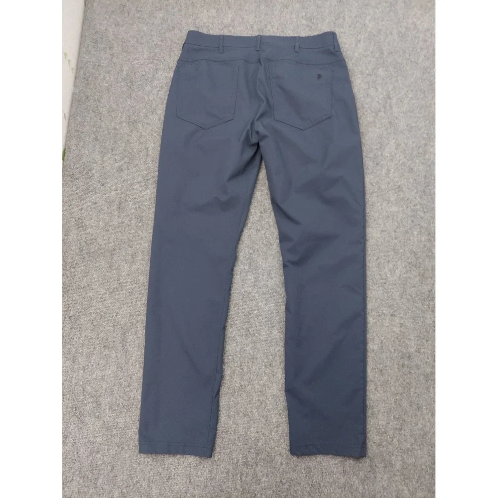 Public Rec Pants 33x34 Blue Flat Front Golf Performance Stretch Dealmaker Chino